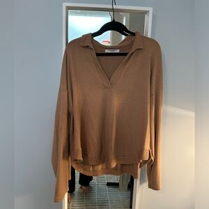 CHIARA COZY COLLARED PULLOVER